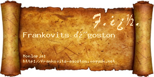 Frankovits Ágoston névjegykártya